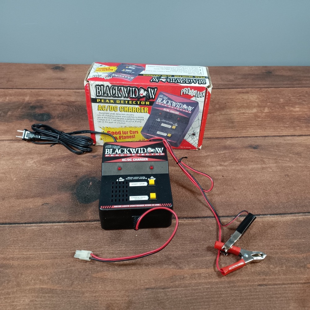 Pro-C-Max‎ Black Widow Peak Detector AC/DC Charger, 2/4 Amp, Car/Plane